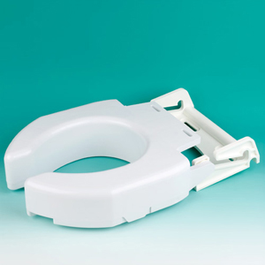 Ableware 725680000 Secure-Bolt Hinged Elevated Toilet Seat-Standard