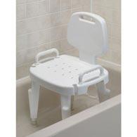 Ableware 727142121 Adjustable Shower Seat w/ Arms and Back