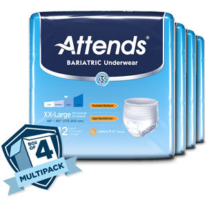 Attends AU50 Bariatric Underwear-2XL-48/Case