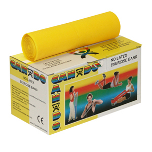 CanDo 10-5611 Latex Free Exercise Band-6 Yard Roll-Yellow-X-Light