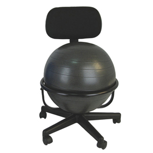 CanDo 30-1790 Mobile Metal Ball Chair with 22" Ball with Back