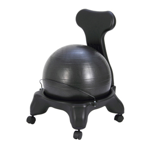 CanDo 30-1792 Plastic Mobile Ball Chair with Back-20" Ball