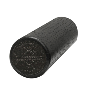 CanDo 30-2282 Foam Roller-Black Composite-Extra Firm-6" x 18"-Round