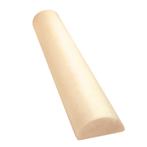 CanDo 30-2333 Antimicrobial PE Foam Roller-Beige-6" x 12"-Half Round