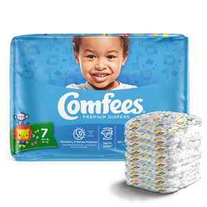 Comfees CMF-7 Disposable Baby Diapers-Size 7-80/Case