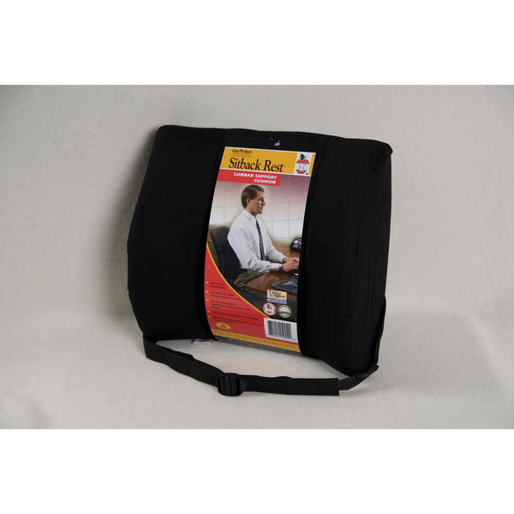 Core Products 400 Sitback Lumbar Support Cushion-Standard-Black