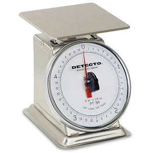 Detecto PT-5-SR Petite Top Loading Scale with Rotating Dial