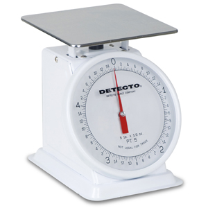 Detecto PT-5 Petite Top Loading Scale with Fixed Dial-5 lb Capacity