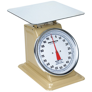 Detecto T100 Enamel Top Loading Scale with Fixed Dial-100 lb Capacity