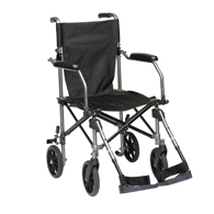 Drive Medical TC005GY Travelite Chair in a Bag Transport Wheelchair