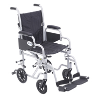 Drive Poly Fly Transport Chair Wheelchair w/ Swing Away Footrest