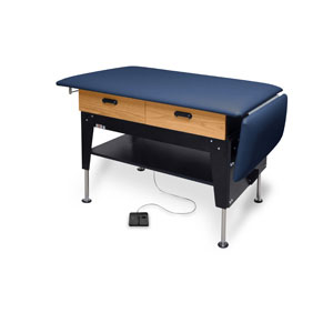 Hausmann 4704 Electric Hi-Lo Treatment Table w/Drawers-Dove Gray