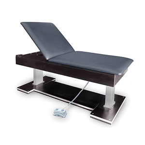 Hausmann 4797 Hi-Lo Treatment Table w/ Power Backrest-Gray