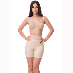 Isavela BE04 Stage 2 Open Buttock Enhancer Girdle-Mid Thigh-2XL-Beige 