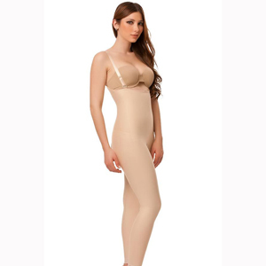 Isavela BS08 Stage 2 Body Suit With Suspenders Ankle Length-XS-Beige