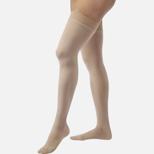 Jobst 114213 Relief CT Thigh High Socks w/ Band-20-30 mmHg-Blk-Med