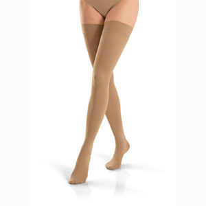 Jobst 115274 Opaque Thigh High CT Stockings-20-30 mmHg-Natural-Small