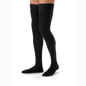Jobst 115409 For Men Thigh High CT Stockings-20-30 mmHg-Black-Med