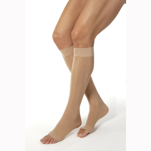Jobst 119513 Ultrasheer Knee High Open Toe Socks-15-20 mmHg-Black-XL