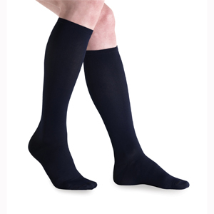 Jobst 7884514 Knee High Closed Toe Travel Sock-15-20 mmHg-Black-Size 2