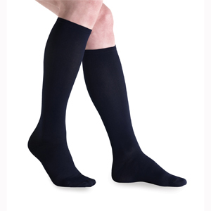 Jobst 7884614 Knee High Closed Toe Travel Sock-15-20 mmHg-Black-Size 3