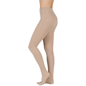Juzo 2081 20-30 mmHg Soft Elastic Short Pantyhose-Size V-Beige