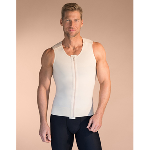 Marena Recovery MV Mens Surgical Vest-Small-Beige