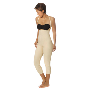 Marena Recovery SFBHM2 Mid-Calf-Length Girdle w/ High-Back-Step 2-Med-BLK