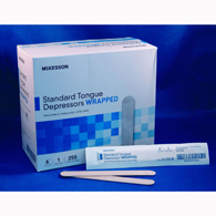 McKesson 24-705-W Tongue Depressor-Wrapped Non-Sterile-250/Box