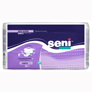 SENI S-RE25-BS1 Super Briefs for Heavy Incontinence-Regular-75/Case