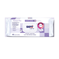 Seni Care S-WP48-C11 Premium Plus Pre-Moistened Personal Cleansing Wipes-96/Box