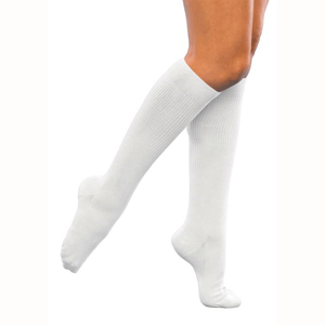 SIGVARIS 146CA00 15-20 mmHg Womens Casual Cotton Socks-Size A-White