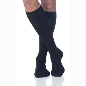 SIGVARIS 232CXSM66-S Men Cotton Sock-XL-Shrt w/ Grip Top-Light Beige