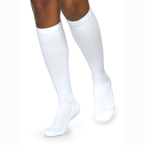 SIGVARIS 362CLLW00 20-30 mmHg Cushioned Cotton Sock-Lge-Long-White