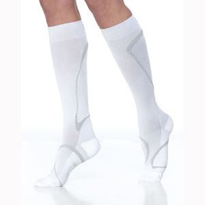 SIGVARIS 412CSM00 20-30 mmHg Performance Sock-Sm Med Foot-White