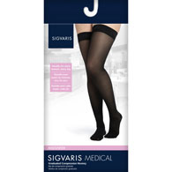 SIGVARIS 752N Womens Midsheer Thigh High Socks-20-30 mmHg