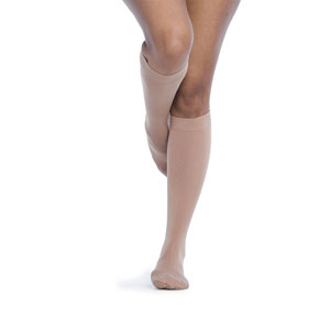 SIGVARIS 841C Womens Soft Opaque Calf High Socks-Small Long-Pecan