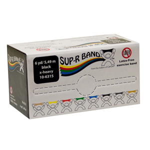 Sup-R Band 10-6315 Latex Free Exercise Band-6 Yard Roll-Black-X-Heavy