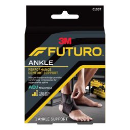 3M 01037ENR Futuro Ankle Brace, Low Profile, Black, One Size Fits Most (CS/12)