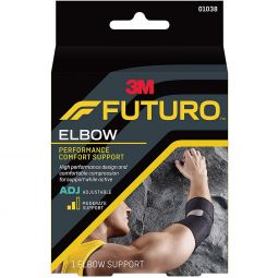 3M Futuro 3M 01038ENR-3M Futuro Elbow Support, Left or Right Elbow, Black, One Size Fits Most