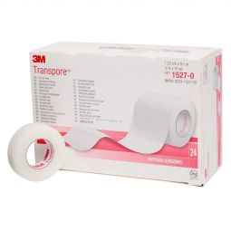 3M 1527-0 Transpore Transparent Surgical Tape-24/Box