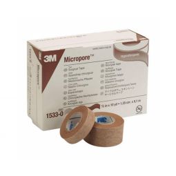 3M Micropore 1533-0-3M Micropore Paper Medical Tape, 1/2 Inch x 10 Yard, Tan, Paper Tapes (CS)