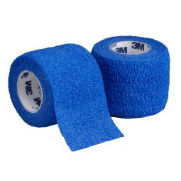 3M 1583B Coban Self-Adherent Closure Cohesive Bandage, 3 in x 5 yd, Blue (CS/24)