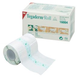 3M Tegaderm 3M Healthcare 16004 Transparent Film Dressing Roll, 4 Inch x 11 Yard, Transparent Dressi