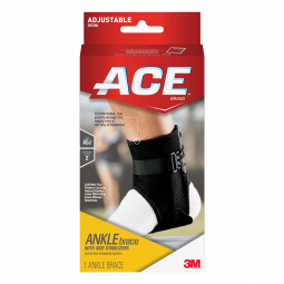 3M Ace 3M 207266-3M ACE Ankle Brace, Adjustable, Lace-Up, Side Stabilizers, Ankle, Foot & Toe (CS)