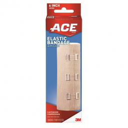 3M ACE 3M 207315-3M Ace Clip Detached Closure Elastic Bandage, 6 Inch x 5-1/3 Foot, Compression Band
