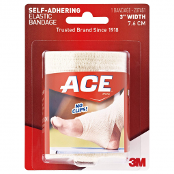 3M ACE 3M 207461-3M Ace Self-adherent Closure Elastic Bandage, 3-Inch Width, Compression Bandage (BX