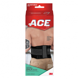 3M 207744 Ace Back Brace, Hook & Loop Closure, Fits Up to 48 in Waist (BX/12)