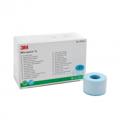 3M Micropore S 3M Healthcare 2770-1-3M Micropore S Silicone Medical Tape, 1 Inch x 5-1/2 Yard, Blue,