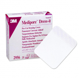 3M Medipore Dress-It 3M Healthcare 2956-3M Medipore Cloth Dressing Retention Tape, 5-7/8 x 5-7/8 Inc